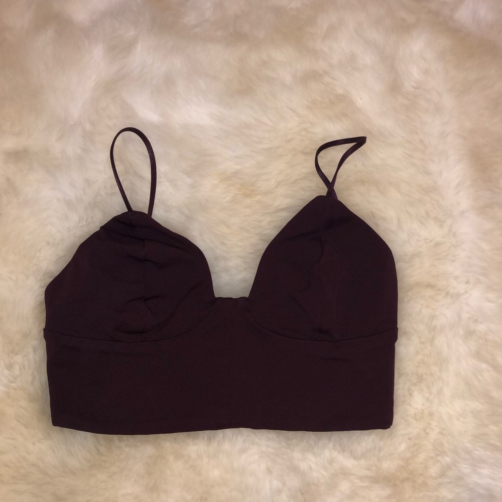Wilfred Chocolate Brown Crop Bralette